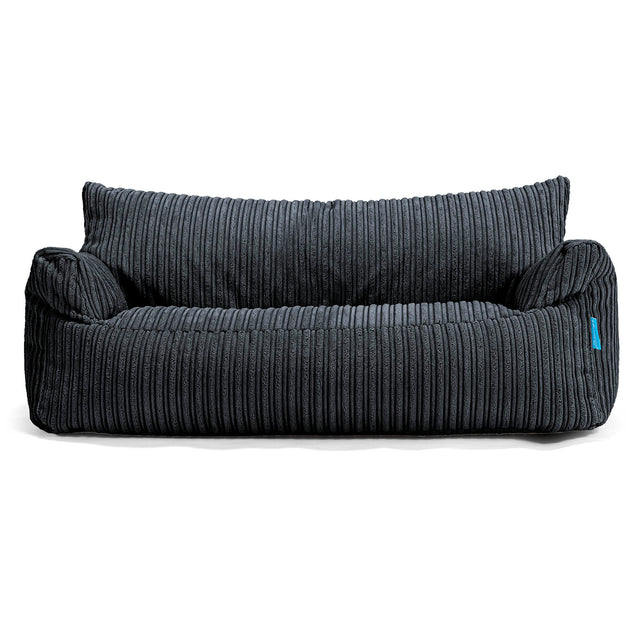 Josephine Sitzsack Sofa für Kinder 1-5 Jahre - Cord Schwarz 01