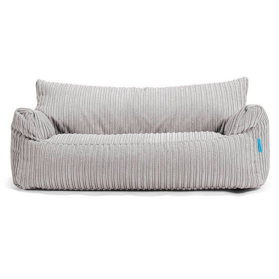 Josephine Sitzsack Sofa für Kinder 1-5 Jahre - Cord Silbergrau 01