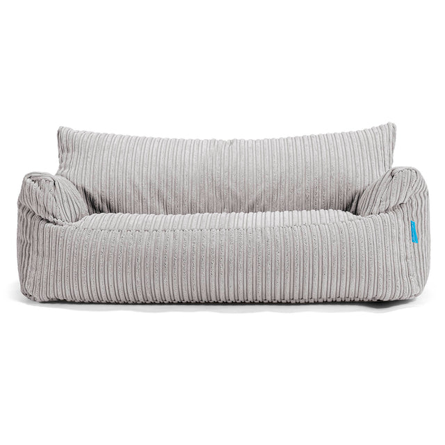 Josephine Sitzsack Sofa für Kinder 1-5 Jahre - Cord Silbergrau 01