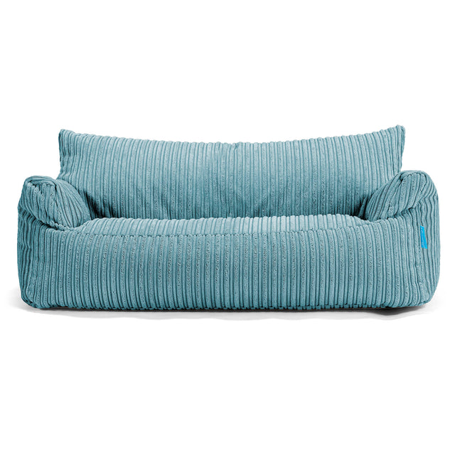 Josephine Sitzsack Sofa für Kinder 1-5 Jahre - Cord Türkis 01