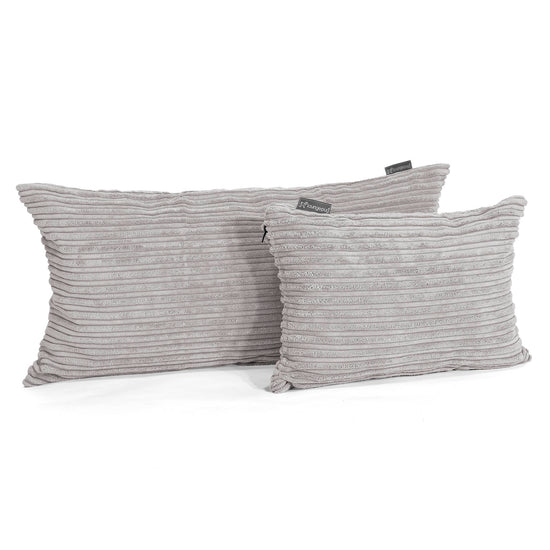 Dekokissen / Sofa Kissenbezug 35 x 50cm - Cord Silber 03