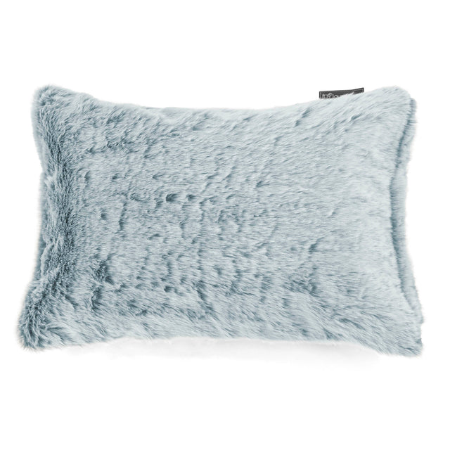 Kissen 35 x 50cm - Kaninchen Kunstfell Pastellblau 01