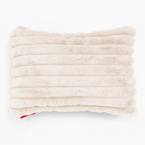 Dekokissen / Sofa Kissenbezug 35 x 50cm - Ultra Plüsch Cord Creme 01