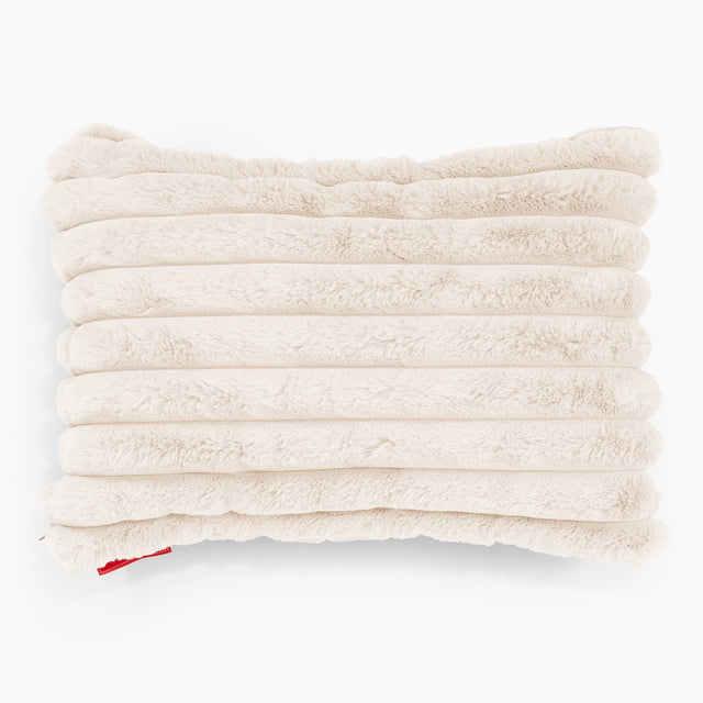 Dekokissen / Sofa Kissenbezug 35 x 50cm - Ultra Plüsch Cord Creme 01