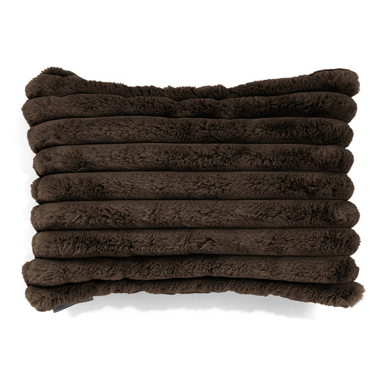 Dekokissen / Sofa Kissenbezug 35 x 50cm - Ultra Plüsch Cord Nussbraun 01