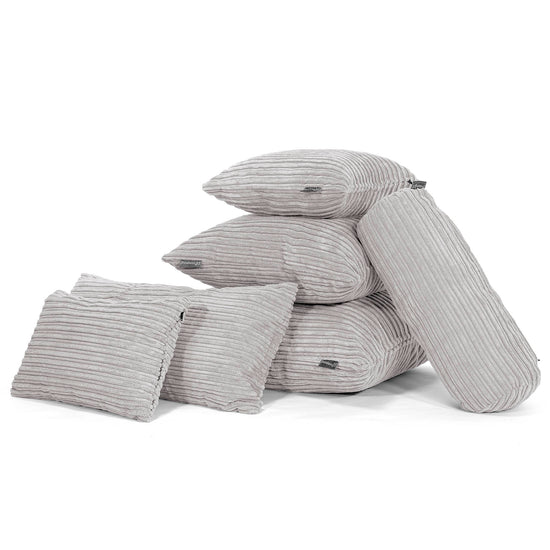 Dekokissen / Sofa Kissenbezug 47 x 47cm - Cord Silber 04