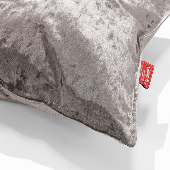 Extra Große Kissen 70 x 70cm - Retro-Samt Silber 02