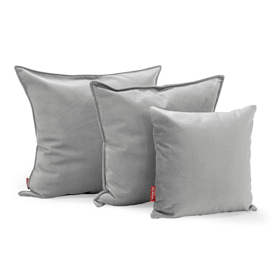 Kissen 47 x 47cm - Samt Silber 02
