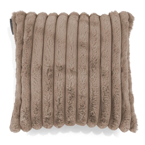Dekokissen / Sofa Kissenbezug 47 x 47cm - Ultra Plüsch Cord Nerzfarben 01