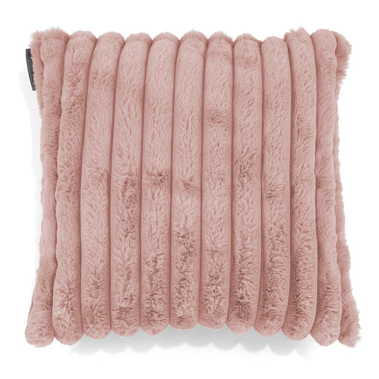 Dekokissen / Sofa Kissenbezug 47 x 47cm - Ultra Plüsch Cord Pastellrosa 01