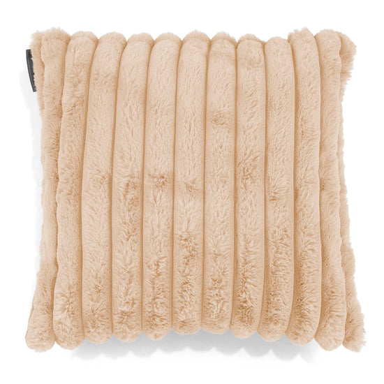Dekokissen / Sofa Kissenbezug 47 x 47cm - Ultra Plüsch Cord Pfirsich 01