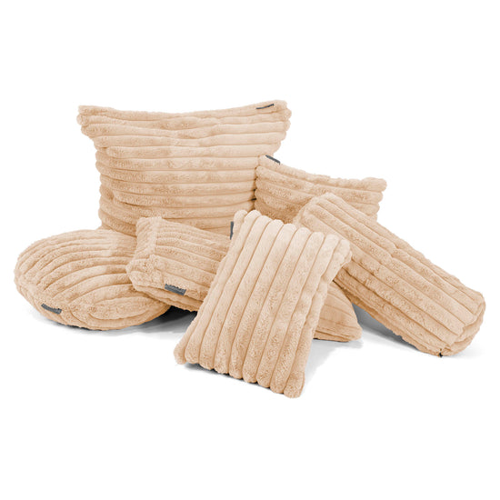 Dekokissen / Sofa Kissenbezug 47 x 47cm - Ultra Plüsch Cord Pfirsich 03