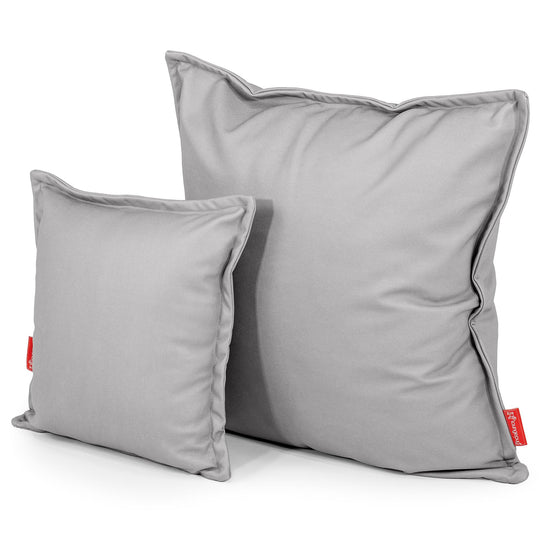 Dekokissen / Sofa Kissenbezug 47 x 47cm - Veganes Leder Grau 02