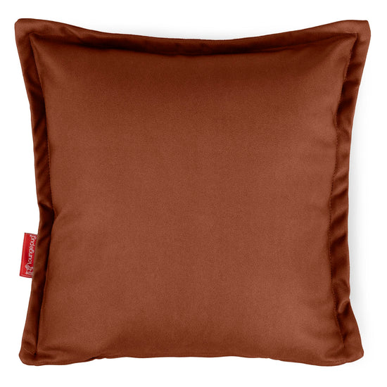 Dekokissen / Sofa Kissenbezug 47 x 47cm - Veganes Leder Kastanienbraun 01