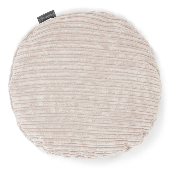 Kissen Rund 50cm - Cord Elfenbein 01