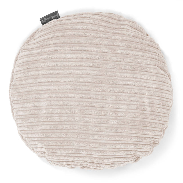 Kissen Rund 50cm - Cord Elfenbein 01