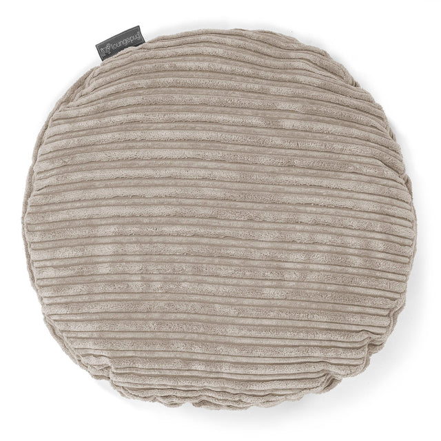 Kissen Rund 50cm - Cord Nerzfarben 01
