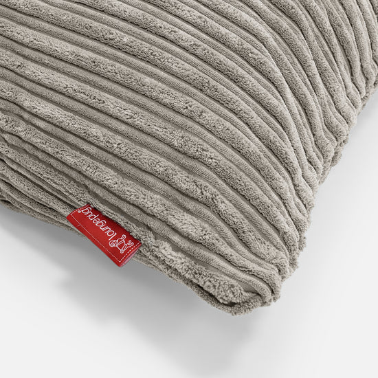 Kissen Rund 50cm - Cord Nerzfarben 02