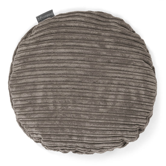 Kissen Rund 50cm - Cord Schiefergrau 01