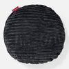 Kissen Rund 50cm - Cord Schwarz 01