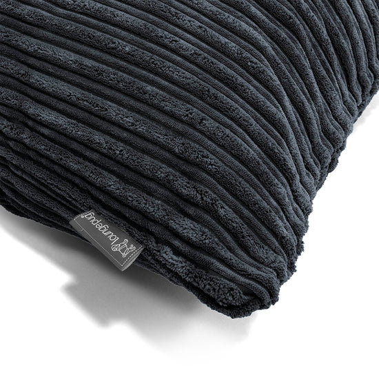 Kissen Rund 50cm - Cord Schwarz 02