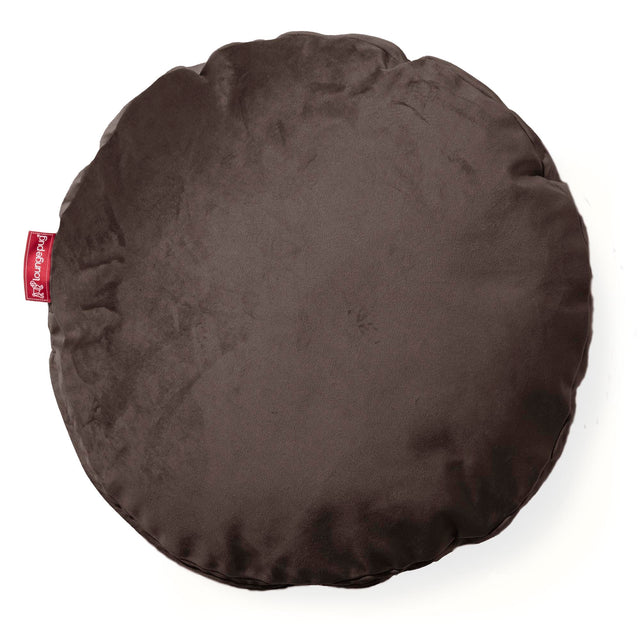Kissen Rund 50cm - Samt Espresso 01