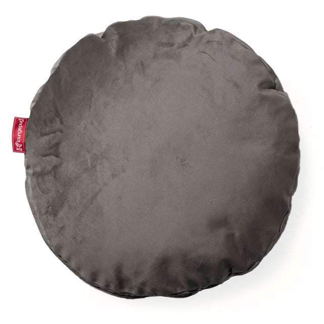 Kissen Rund 50cm - Samt Schiefergrau 01