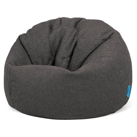 Klassicher Kindersessel Sitzsack 1-5 jahren - Bouclé Graphitgrau 01