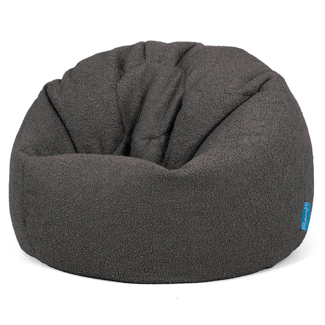 Klassicher Kindersessel Sitzsack 1-5 jahren - Bouclé Graphitgrau 01