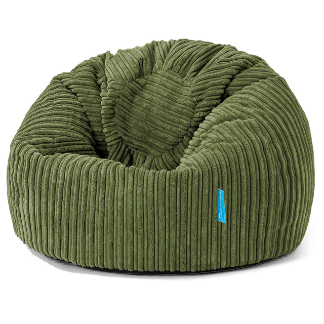 Klassicher Kindersessel Sitzsack 1-5 jahren - Cord Nadelwaldgrün 01