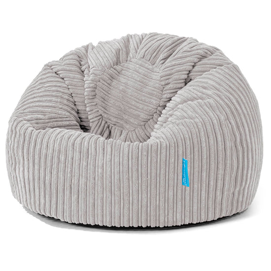 Klassicher Kindersessel Sitzsack 1-5 jahren - Cord Silbergrau 01