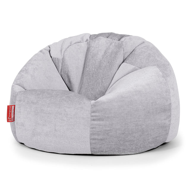 Klassischer Sitzsack Sessel - Chenille Grau 01