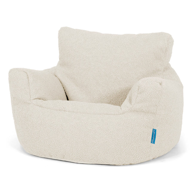 Klein Kindersessel Sitzsack 1-3 jahren - Bouclé Elfenbein 01