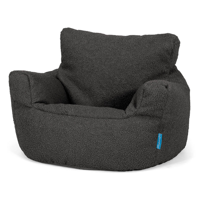 Klein Kindersessel Sitzsack 1-3 jahren - Bouclé Graphitgrau 01