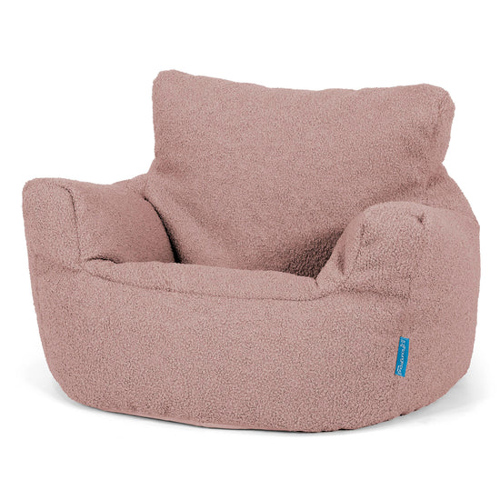 Klein Kindersessel Sitzsack 1-3 jahren - Bouclé Pink 01