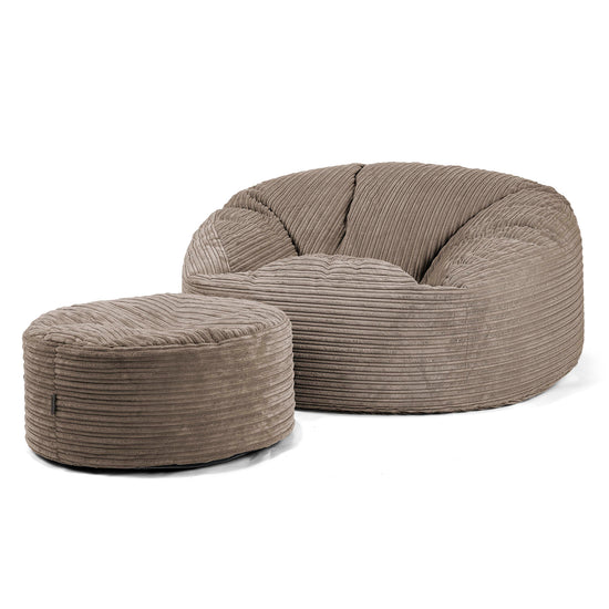 Mammoth Sofa Sitzsack XXL - Cord Beigegrau 02