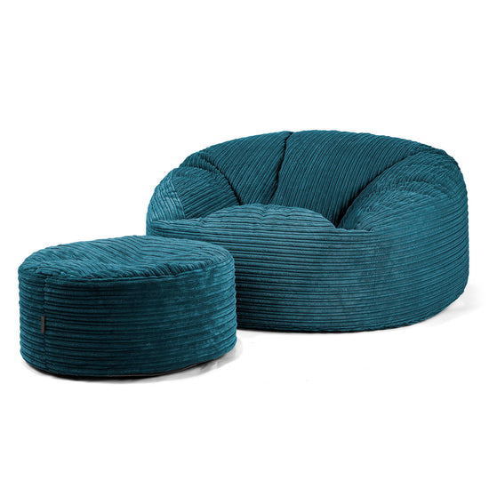 Mammoth Sofa Sitzsack XXL - Cord Blaugrün 04