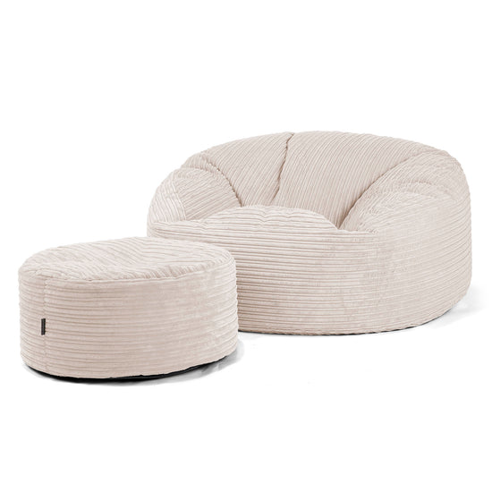 Mammoth Sofa Sitzsack XXL - Cord Elfenbein 04