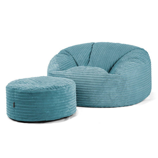 Mammoth Sofa Sitzsack XXL - Cord Türkis 04
