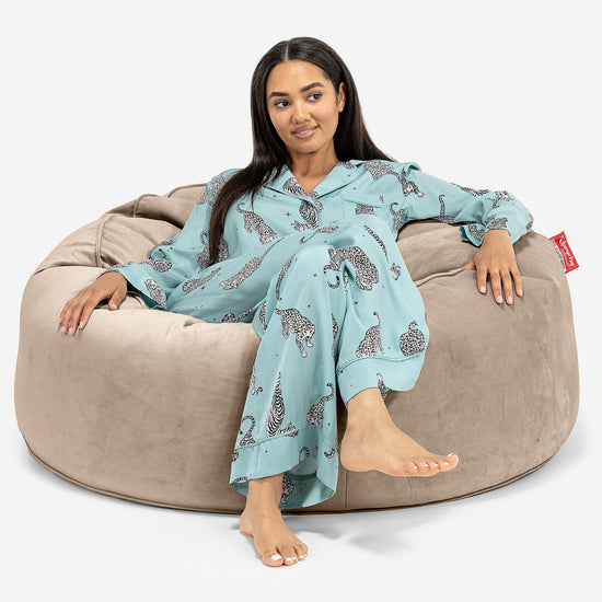 Mammoth Sofa Sitzsack XXL - Samt Nerzfarben 01
