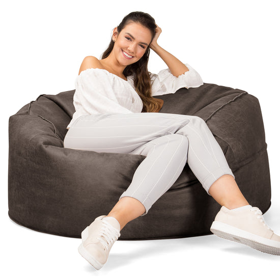 Mammoth Sofa Sitzsack XXL - Vintage Leder Schiefergrau 03