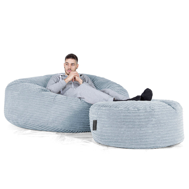 Mega-Mammoth Sofa Sitzsack XXL - Cord Baby Blau 02