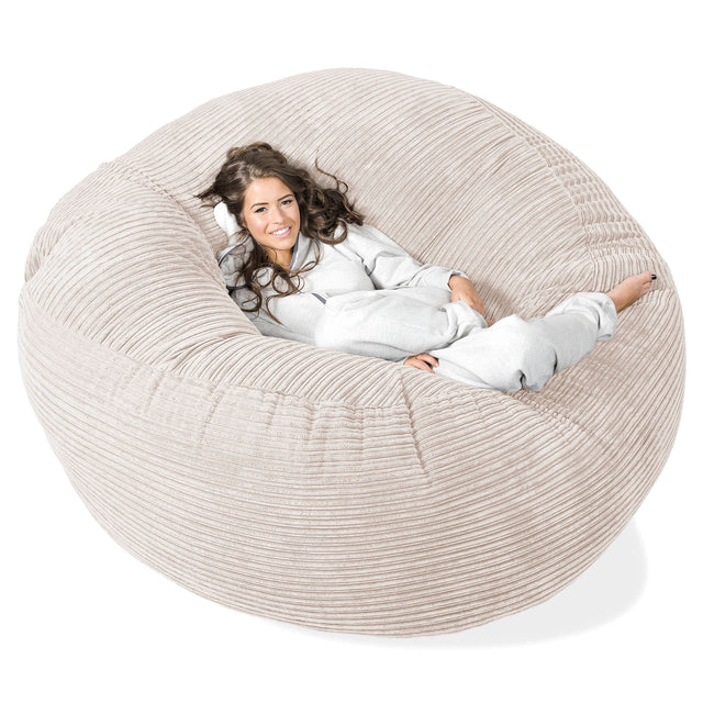 Mega-Mammoth Sofa Sitzsack XXL - Cord Elfenbein 01