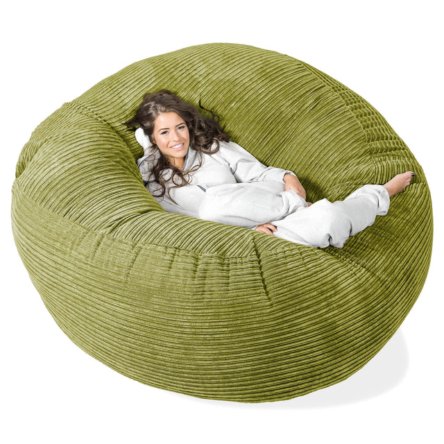 Mega-Mammoth Sofa Sitzsack XXL - Cord Hellgrün 01