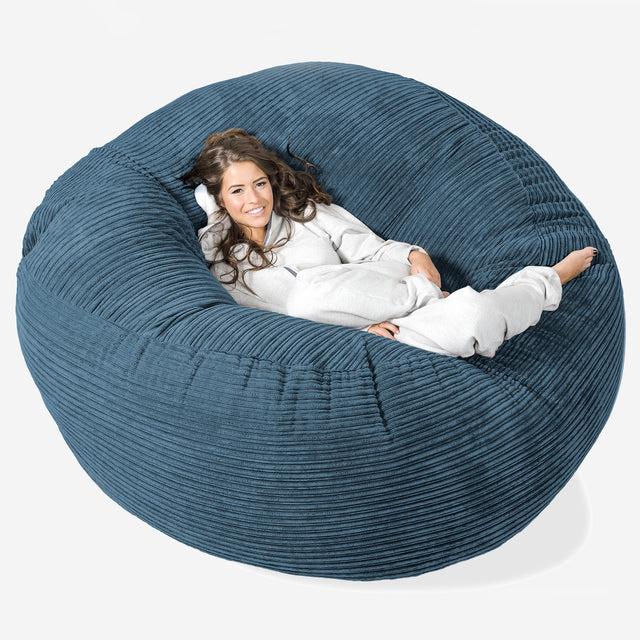 Mega-Mammoth Sofa Sitzsack XXL - Cord Marineblau 01