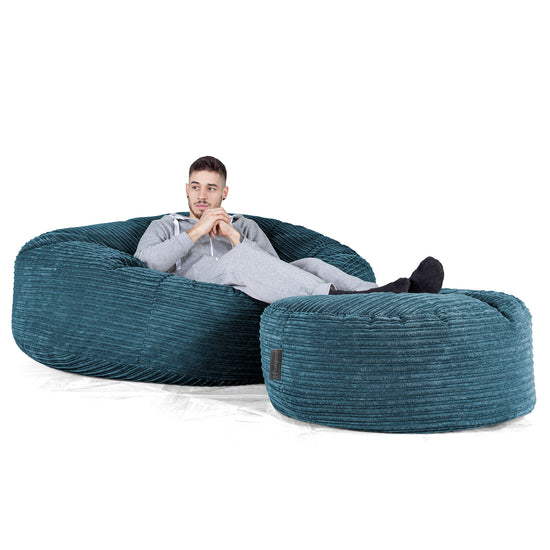 Mega-Mammoth Sofa Sitzsack XXL - Cord Marineblau 02