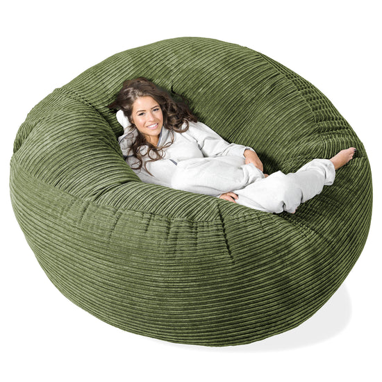 Mega-Mammoth Sofa Sitzsack XXL - Cord Nadelwaldgrün 01