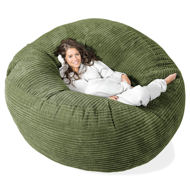 Mega-Mammoth Sofa Sitzsack XXL - Cord Nadelwaldgrün 01