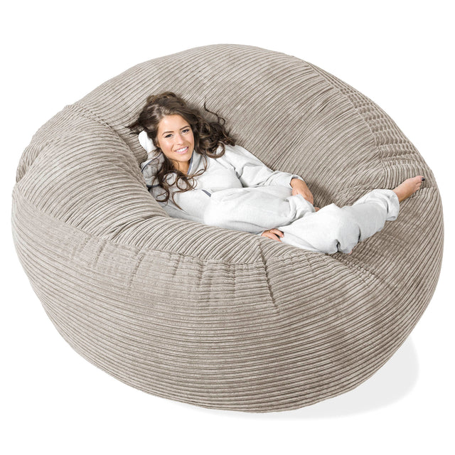 Mega-Mammoth Sofa Sitzsack XXL - Cord Nerzfarben 01