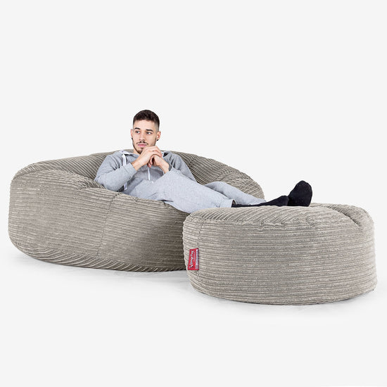 Mega-Mammoth Sofa Sitzsack XXL - Cord Nerzfarben 02